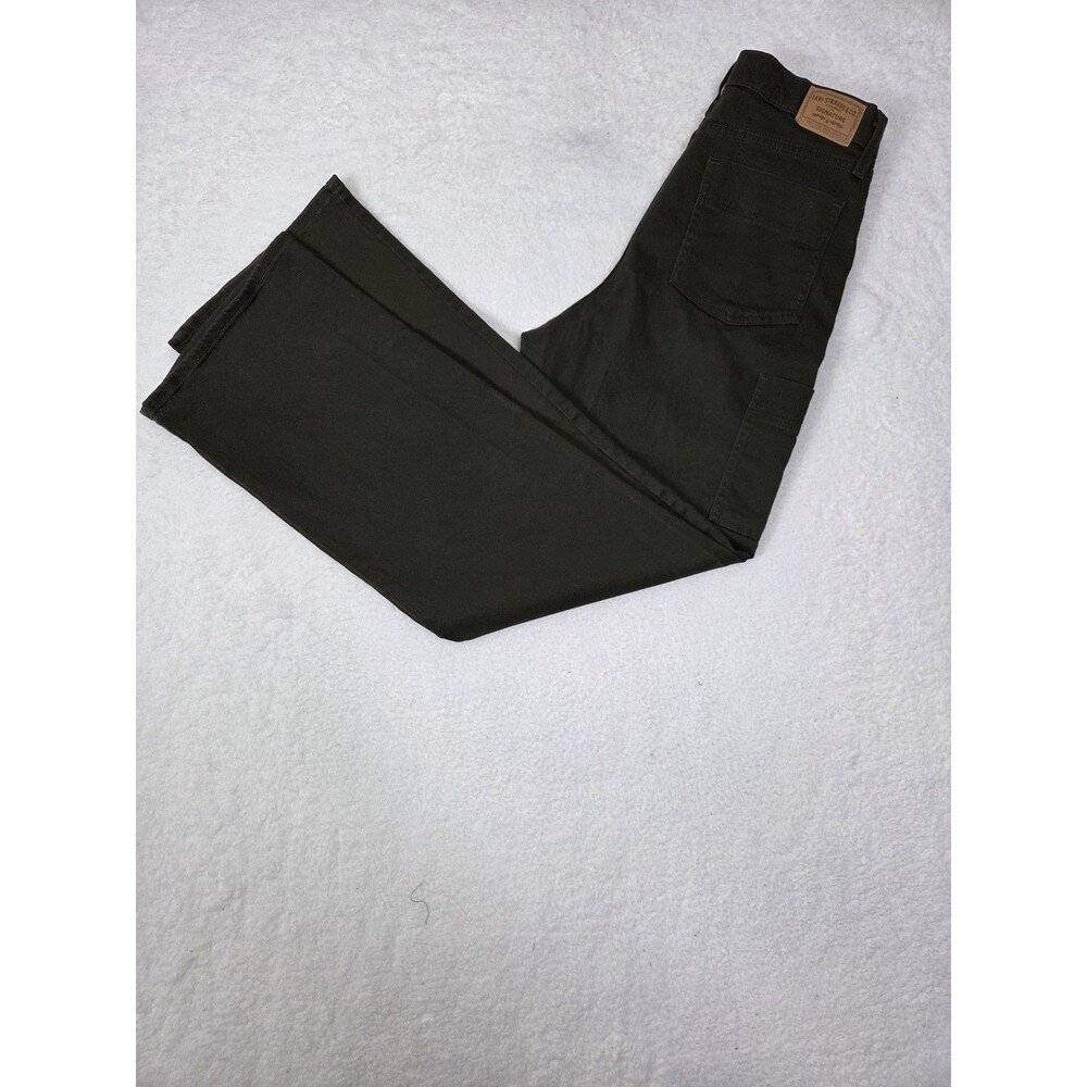 Levi's Heritage High Rise Loose Straight Cargo Pants Womens Sz 8 Dark Green Y2K